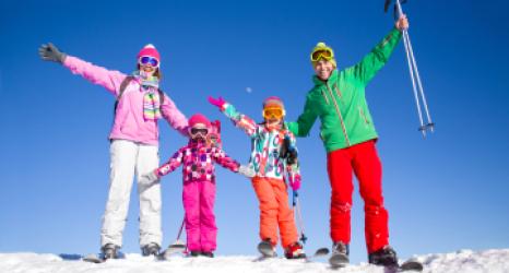 Famille au ski